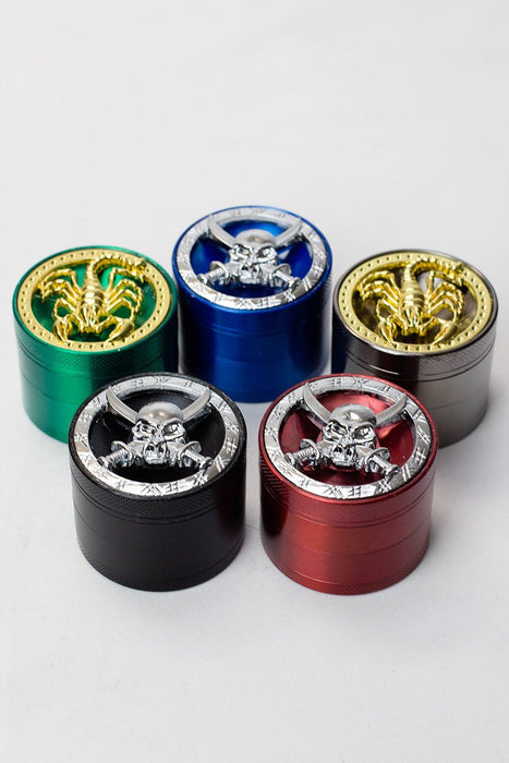 4 parts color grinder with a decoration lid Box of 12 Display Pack BANKA