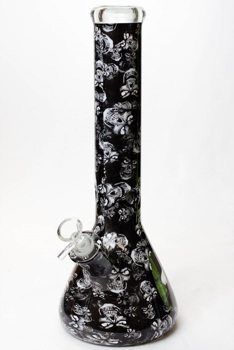 14" Graphic wrap 9 mm glass water bong-G - One Wholesale