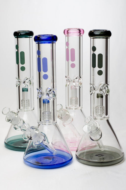 14" Infyniti shower-head 9 mm glass water bongs Beaker Bong ONE