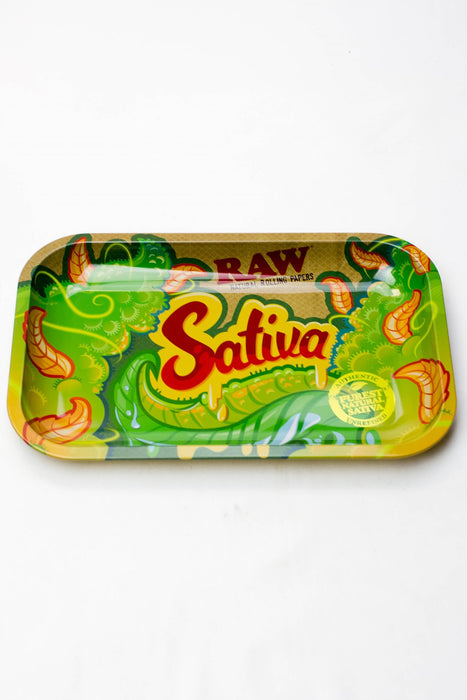 Raw Small size Rolling tray-Sativa - One Wholesale