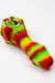 Multi colored Silicone hand pipe with glass bowl Silicone Pipe ONE Rasta