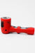 Multi colored Silicone hand pipe with glass bowl and tube- - One Wholesale
