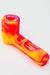 Multi colored Silicone hand pipe with glass bowl and tube-YL/PK - One Wholesale