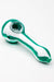 EYE Silicone hand pipe with glass bowl-GR/WH - One Wholesale