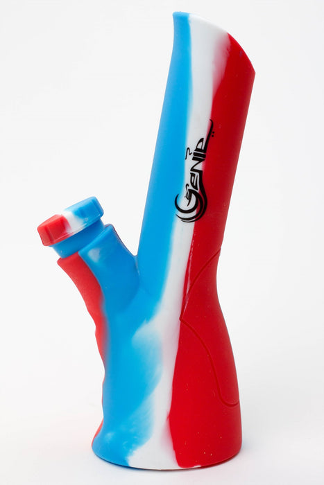 8.5" Genie multi colored silicone water bong- - One Wholesale