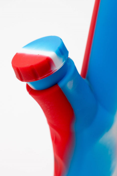 8.5" Genie multi colored silicone water bong- - One Wholesale