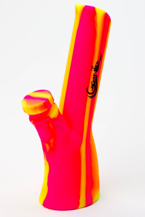 8.5" Genie multi colored silicone water bong-YL/PK - One Wholesale