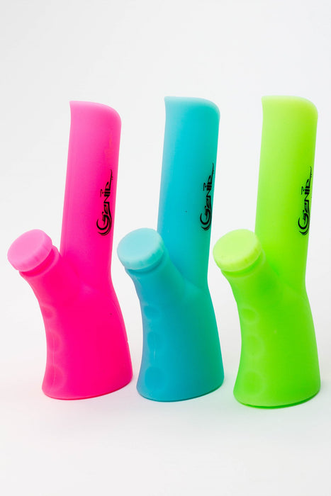 8.5" Genie Glow in the dark silicone water bong- - One Wholesale