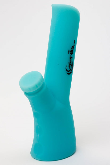 8.5" Genie Glow in the dark silicone water bong-Blue - One Wholesale