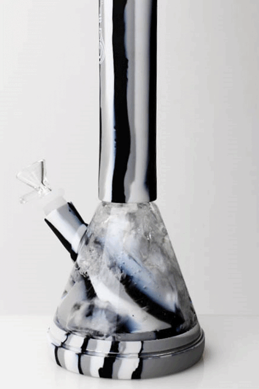 14" Genie multi colored detachable pyramid diffuser silicone water bong Silicone Bong ONE