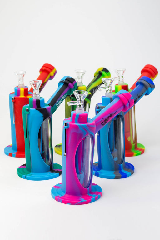 7.5" Genie Detachable shower head diffuser silicone bubbler Silicone Bong ONE