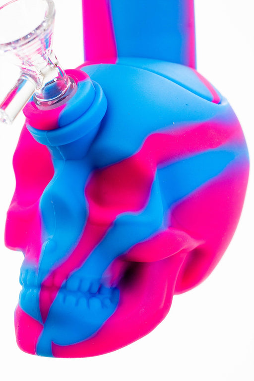 9" Genie skull multi colored detachable silicone water bong Silicone Bong ONE