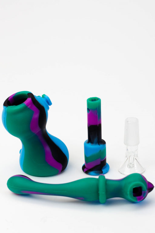 7" Single chamber silicone bubbler- - One Wholesale