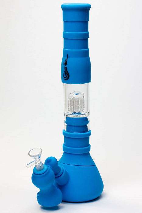 14.5" Genie detachable silicone water bong and bubbler-BLUE - One Wholesale