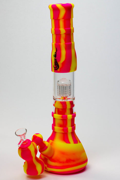 14.5" Genie detachable silicone water bong and bubbler-PK/YL - One Wholesale