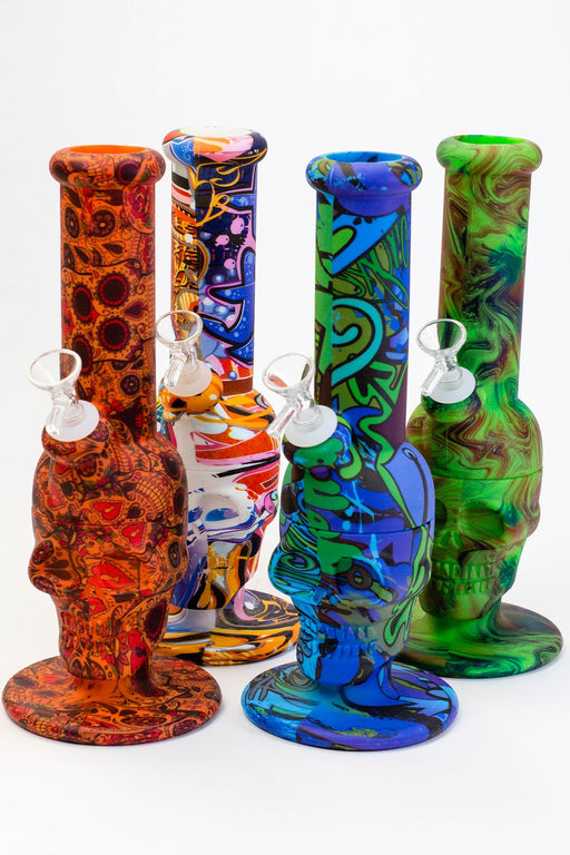 11" Assorted design silicone detachable skull bong Silicone Bong ONE