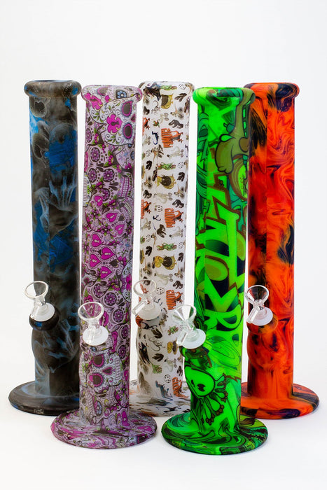 14" Straight tube silicone water bong Silicone Bong ONE