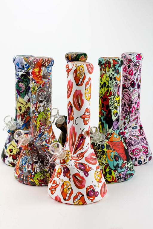 Genie 12" S2-Graphic 9mm glass beaker bong gift set Beaker Bong ONE