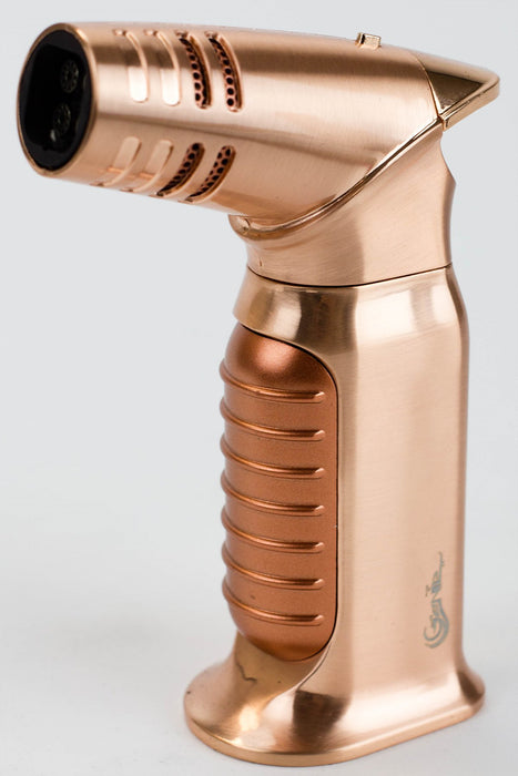 Genie Adjustable Quad jet flame Torch Lighter 393-Gold - One Wholesale