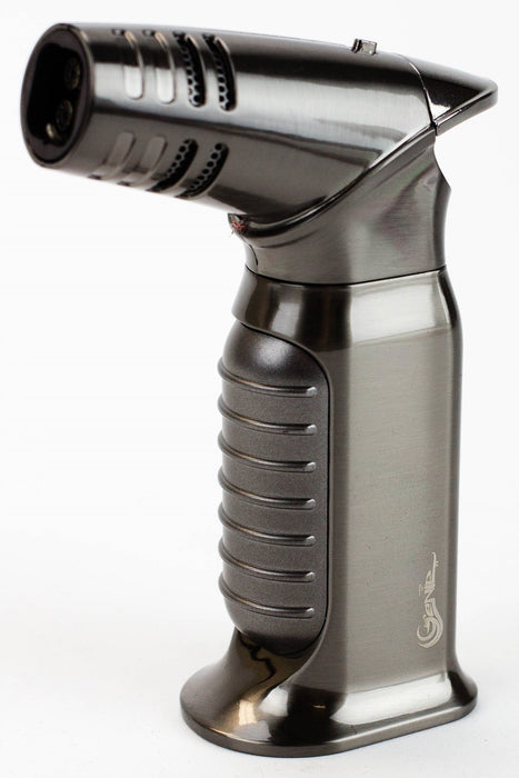 Genie Adjustable Quad jet flame Torch Lighter 393-Black - One Wholesale