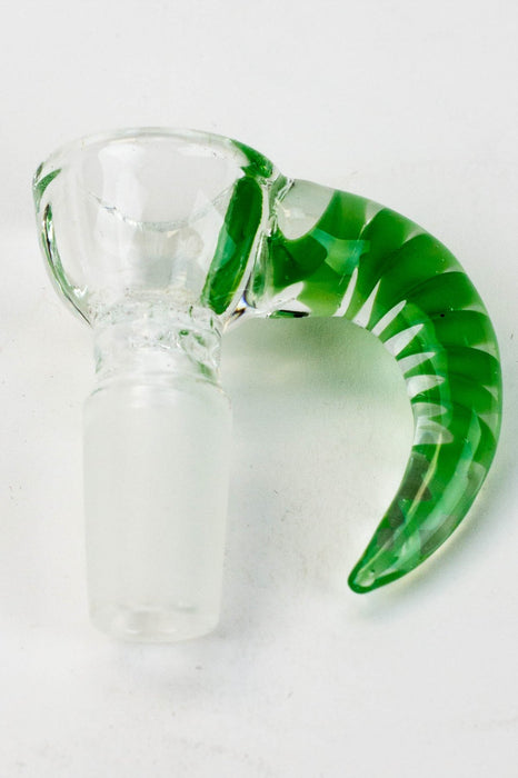 Built-in glass screen bowl with horn handle-Green - One Wholesale