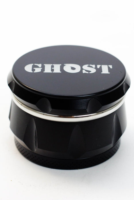 GHOST 4 parts black herb grinder-Silver - One Wholesale