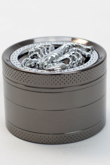 GHOST 4 parts color grinder with a decoration lid-Gun Metal - One Wholesale