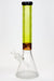 15" Genie 7 mm sandblasted artwork tube glass water bong-Green - One Wholesale