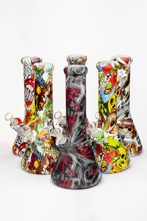 Genie 12" S1-Graphic 9mm glass beaker bong gift set Beaker Bong ONE