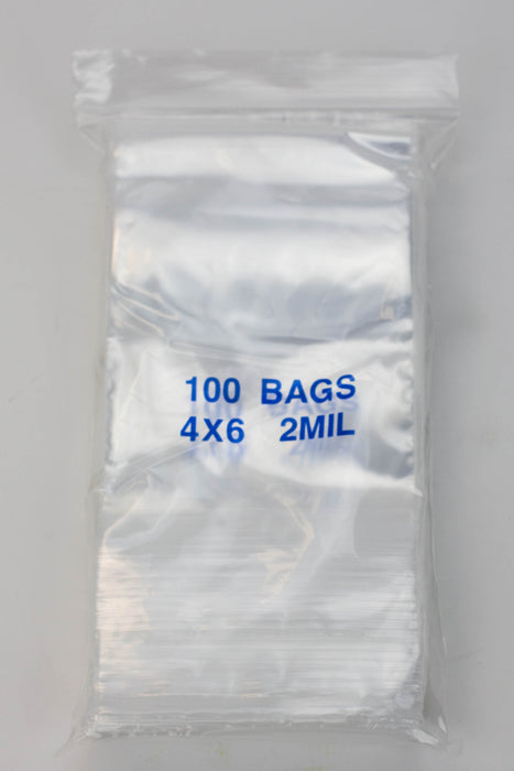 2 MIL Reclosable Zipper Bags Zip Bag ONE 4" x 6"