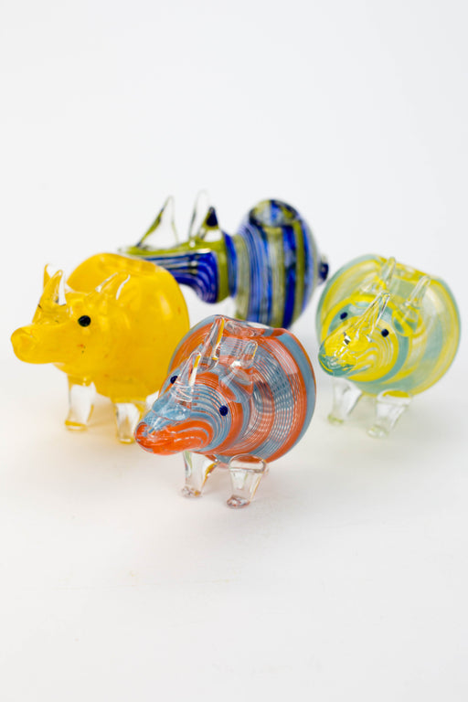 Standing Rhino glass hand pipe Glass Pipe ONE