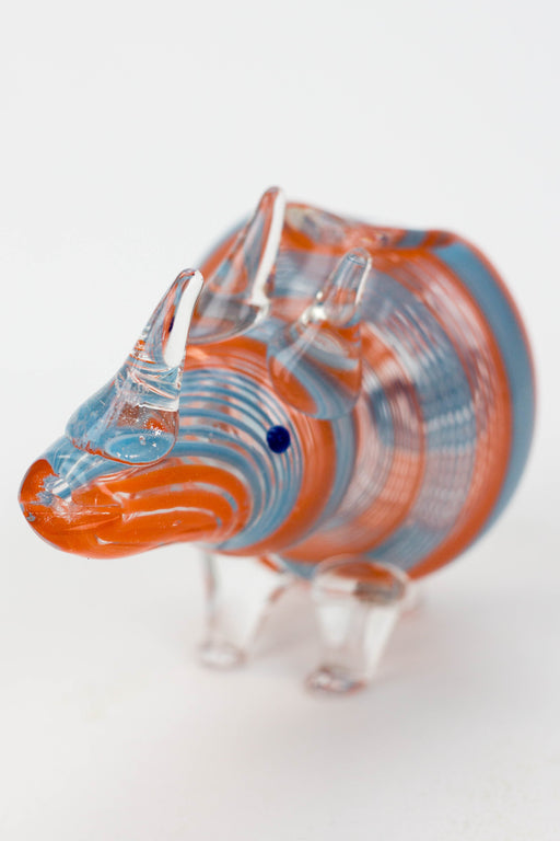 Standing Rhino glass hand pipe Glass Pipe ONE