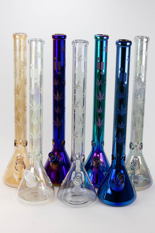 24" Infyniti leaf 7 mm metallic glass water bong Beaker Bong ONE