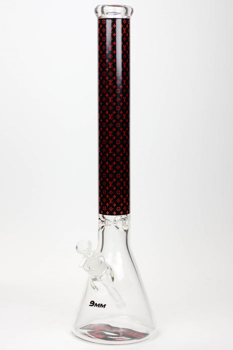 20" Luxury Patterned 9 mm glass water bong-A - One Wholesale