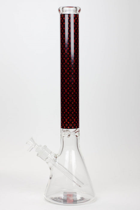 20" Luxury Patterned 9 mm glass water bong- - One Wholesale