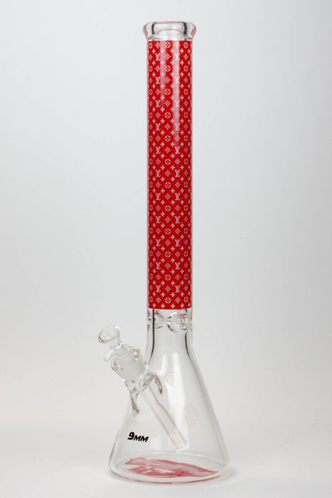 20" Luxury Patterned 9 mm glass water bong-D - One Wholesale