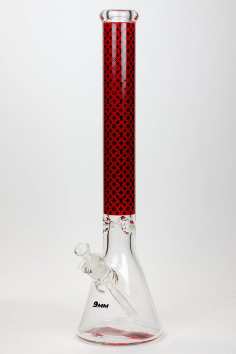20" Luxury Patterned 9 mm glass water bong-F - One Wholesale