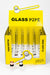 5.5" Glass tube pipe TP001 with metal screen Box of 24 Glass Pipe ONE