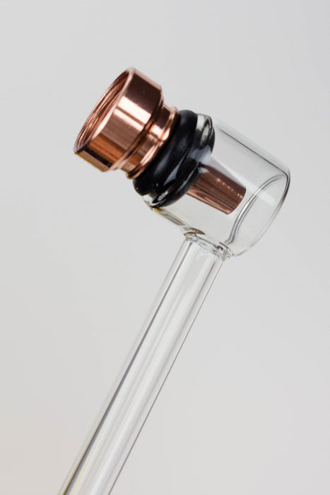 5.5" Glass tube pipe TP004 with metal screen Box of 24 Glass Pipe ONE