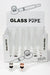 5.5" Glass tube pipe TP005 with metal screen Box of 24 Glass Pipe ONE