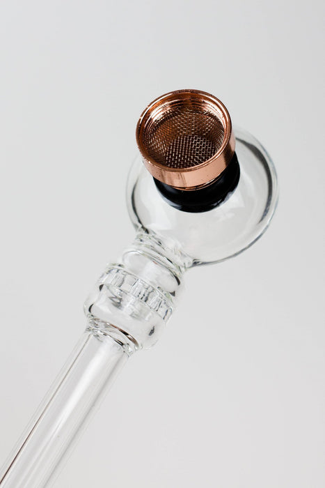 5.5" Glass tube pipe TP005 with metal screen Box of 24 Glass Pipe ONE