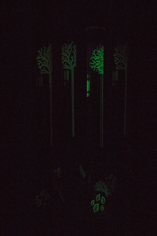 24" Infyniti Tree of Life 7 mm metallic Glow in the dark glass water bong- - One Wholesale