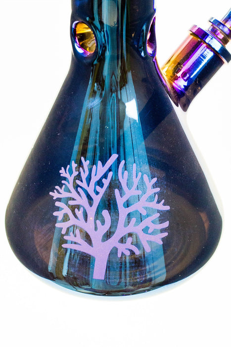 24" Infyniti Tree of Life 7 mm metallic glass water bong- - One Wholesale