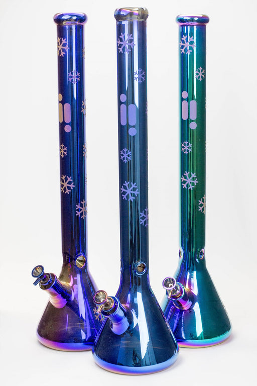 24" Infyniti Snowflake 7 mm metallic glass water bong Beaker Bong ONE
