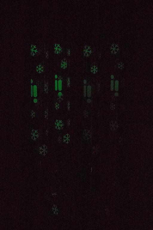 24" Infyniti Snowflake 7 mm metallic Glow in the dark glass water bong Beaker Bong ONE