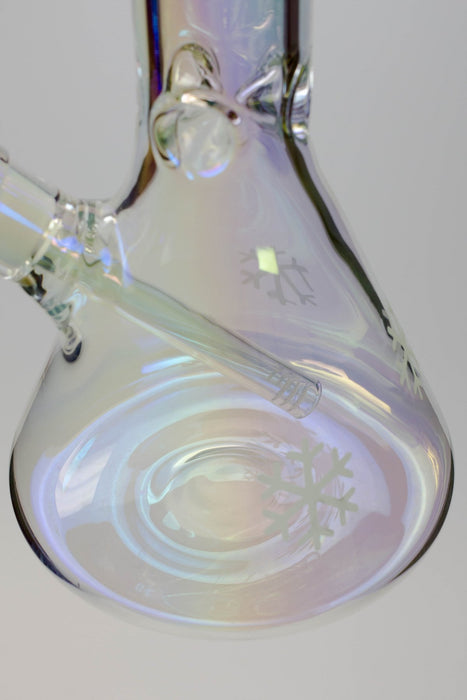 24" Infyniti Snowflake 7 mm metallic Glow in the dark glass water bong- - One Wholesale
