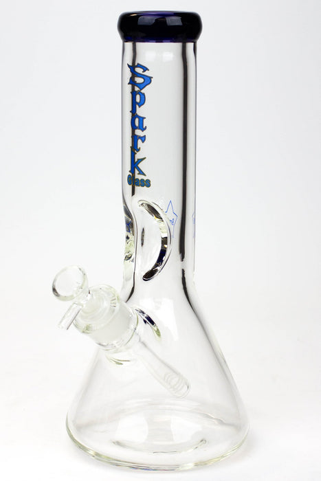 12" Single pinch 9 mm Beaker glass water bong-Blue - One Wholesale