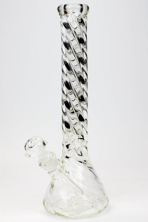 16" Twisted 9 mm glass tube beaker water bong Beaker Bong ONE