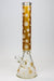 18" Leaf Patterned Glow in the dark 7 mm glass bong-Gold - One Wholesale
