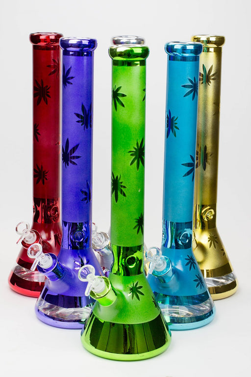 18" Leaf 7 mm metallic classic beaker bong Beaker Bong ONE